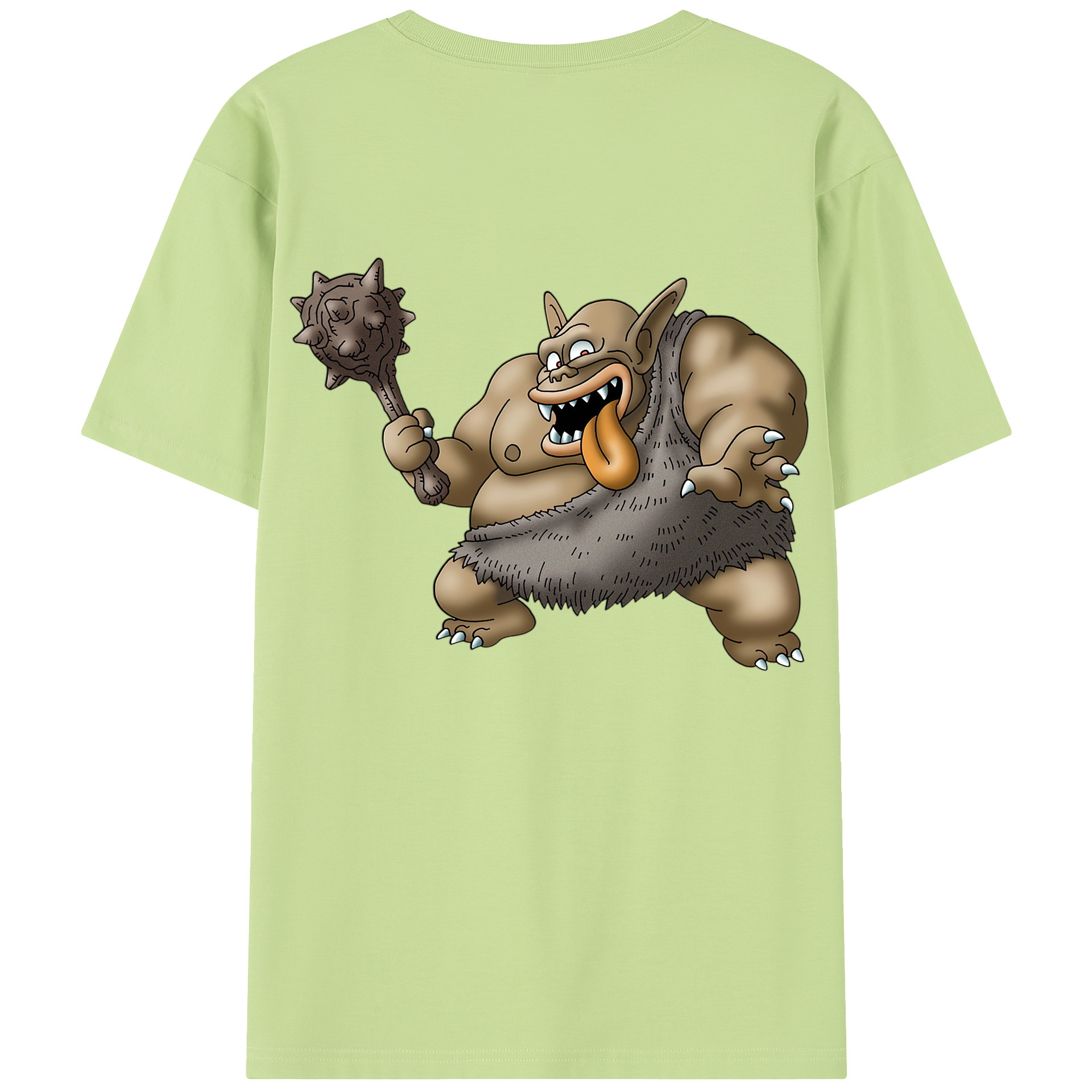 （画像用） ドラゴンクエスト Doragon Kuesuto Dragon Quest 綿100％半袖Tシャツ（背面プリント）